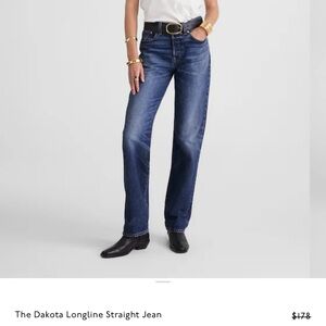 Madewell Straight Leg Jeans in Dark Blue